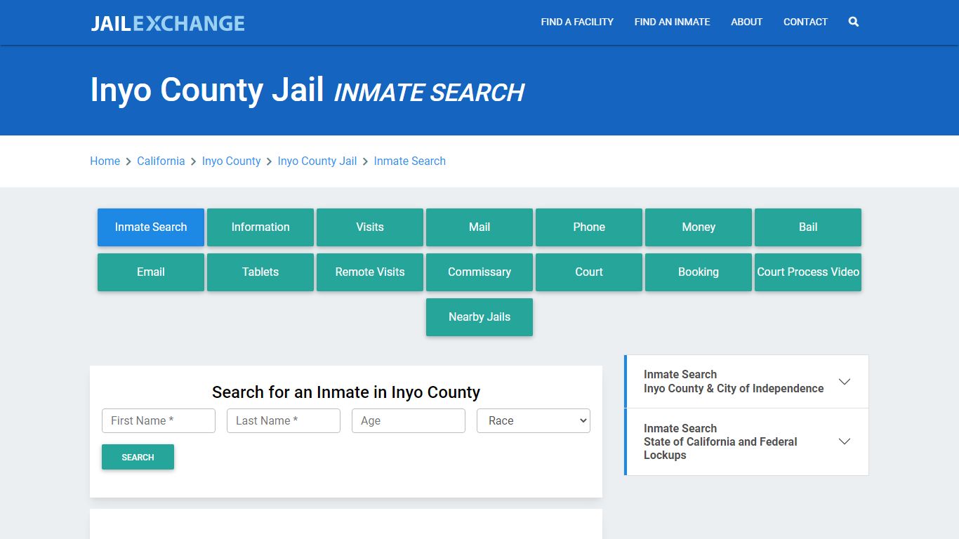 Inyo County Jail, CA Inmate Search: Roster & Mugshots - Jail Exchange